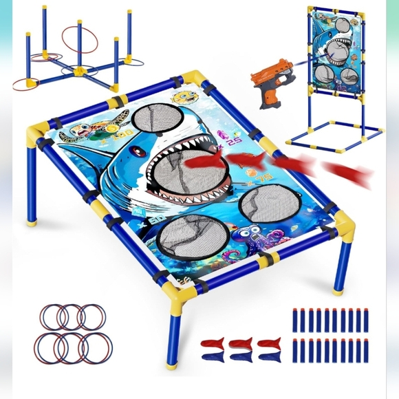 Lehoo Castle 3 in 1 Outdoor Games with Shooting Game, Ring Toss Game, Bean Bag - Picture 8 of 8